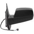 Driver Side Mirror, Power Adjust, Heated, Manual Folding, Textured Black, No Signal Light, No Memory, No Puddle Light, No Auto-Dim, With Blind Spot Glass