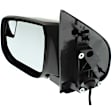 Driver Side Mirror, Power Adjust, Non-Heated, Manual Folding, Paintable, No Signal Light, No Memory, No Puddle Light, No Auto-Dim, With Blind Spot Glass