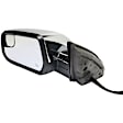 Driver Side Mirror, Power Adjust, Heated, Manual Folding, Chrome, No Signal Light, With Memory, No Puddle Light, No Auto-Dim, With Blind Spot Glass
