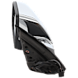 Driver Side Mirror, Power Adjust, Heated, Manual Folding, Chrome, No Signal Light, No Memory, No Puddle Light, No Auto-Dim, No Blind Spot Feature