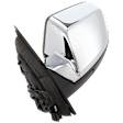 Driver Side Mirror, Power Adjust, Heated, Manual Folding, Chrome, No Signal Light, No Memory, No Puddle Light, No Auto-Dim, No Blind Spot Feature