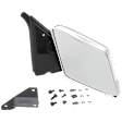 Passenger Side Mirror, Manual Adjust, Manual Folding, Non-Heated, Chrome, No Signal Light, No Memory, No Puddle Light, No Auto-Dimming, No Blind Spot Feature