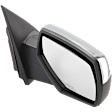 Passenger Side Mirror, Manual Adjust, Non-Heated, Manual Folding, Chrome, No Signal Light, No Memory, No Puddle Light, No Auto-Dim, No Blind Spot Feature