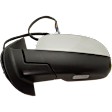 Driver Side Mirror, Power Adjust, Heated, Power Folding, Chrome, In-glass Signal Light, With Memory, With Puddle Light, No Auto-Dim, With Blind Spot Detection in Glass