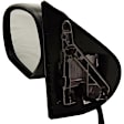 Driver Side Mirror, Power Adjust, Heated, Power Folding, Textured Black, In-glass Signal Light, With Memory, With Puddle Light, No Auto-Dim, With Blind Spot Detection in Glass