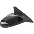 Passenger Side Mirror, Power Adjust, Manual Folding, Heated, Paintable, In-housing Signal Light, No Memory, Puddle Light, Auto-Dim, and Blind Spot Feature, For Models Without Lane Change Assist