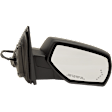 Passenger Side Mirror, Power Adjust, Heated, Power Folding, Textured Black, In-glass Signal Light, With Memory, With Puddle Light, No Auto-Dim, No Blind Spot Feature