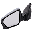 Driver Side Mirror, Power Adjust, Manual Folding, Heated, Chrome, In-housing Signal Light, No Memory, No Puddle Light, No Auto-Dimming, With Blind Spot Detection in Glass