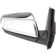 Passenger Side Mirror, Power Adjust, Manual Folding, Heated, Chrome, In-housing Signal Light, No Memory, No Puddle Light, No Auto-Dimming, With Blind Spot Detection in Glass