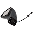 Driver Side Mirror, Power Adjust, Manual Folding, Heated, Paintable, In-housing Signal Light, No Memory, No Puddle Light and Auto-Dimming, With BSD in Glass, Without Side Object Sensor