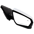Passenger Side Mirror, Power Adjust, Manual Folding, Heated, Chrome, In-housing Signal Light, With memory, No Puddle Light, No Auto-Dimming, With Blind Spot Glass