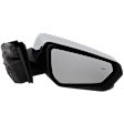 Passenger Side Mirror, Power Adjust, Manual Folding, Heated, Chrome, In-housing Signal Light, With memory, No Puddle Light, No Auto-Dimming, With Blind Spot Glass