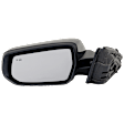 Driver Side Mirror, Power Adjust, Manual Folding, Heated, Paintable, In-Housing Signal Light, With Memory, No Puddle Light, No Auto-Dimming, With Blind Spot Detection in Glass