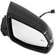 Passenger Side Mirror, Power Adjust, Manual Folding, Heated, Paintable, In-Housing Signal Light, No Memory, No Puddle Light, No Auto-Dimming, With Blind Spot Detection in Glass