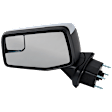 Driver Side Mirror, Power Adjust, Heated, Power Folding, Chrome, In-housing Signal Light, With Memory, With Puddle Light, No Auto-Dim, No Blind Spot Feature