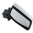 Passenger Side Mirror, Power Adjust, Power Folding, Heated, Chrome, In-housing Signal Light, With memory, With Puddle Light, With Auto-Dimming, No Blind Spot Feature, With Temp Sensor
