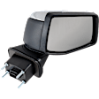 Passenger Side Mirror, Power Adjust, Heated, Manual Folding, Chrome, No Signal Light, With Memory, No Puddle Light, No Auto-Dim, No Blind Spot Feature
