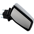 Passenger Side Mirror, Power Adjust, Heated, Manual Folding, Chrome, No Signal Light, With Memory, No Puddle Light, No Auto-Dim, No Blind Spot Feature