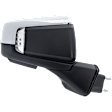 Passenger Side Mirror, Power Adjust, Heated, Power Folding, Chrome, In-housing Signal Light, w/ Memory, w/ Puddle Light, No Auto-Dimming, w/ BSD in Glass, w/ Temperature Sensor
