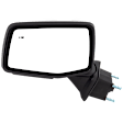Driver Side Mirror, Power Adjust, Heated, Power Folding, Paintable, In-housing Signal Light, with Memory, with Puddle Light, No Auto-Dimming, With Blind Spot Detection in Glass