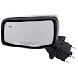 Driver Side Mirror, Power Adjust, Heated, Manual Folding, Chrome, In-housing Signal Light, No Memory, No Puddle Light, No Auto-Dim, With Blind Spot Detection in Glass