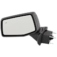 Driver Side Mirror, Power Adjust, Heated, Manual Folding, Paintable, In-housing Signal Light, No Memory, No Puddle Light, No Auto-Dim, With Blind Spot Detection in Glass