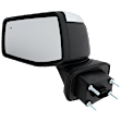 Driver Side Mirror, Non-Towing, Power Adjust, Manual Folding, Heated, Chrome, In-Housing Signal Light, No Memory, No Puddle Light, No Auto-Dimming, With Blind Spot Detection in Glass