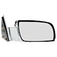 Passenger Side Mirror, Non-Towing, Manual Adjust, Manual Folding, Non-Heated, Chrome, No Signal Light, No Memory, No Puddle Light, No Auto-Dimming, No Blind Spot Feature