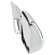 Passenger Side Mirror, Non-Towing, Manual Adjust, Manual Folding, Non-Heated, Chrome, No Signal Light, No Memory, No Puddle Light, No Auto-Dimming, No Blind Spot Feature