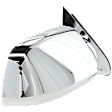 Passenger Side Mirror, Non-Towing, Manual Adjust, Manual Folding, Non-Heated, Chrome, No Signal Light, No Memory, No Puddle Light, No Auto-Dimming, No Blind Spot Feature