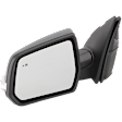 Driver Side Mirror, Power Adjust, Manual Folding, Heated, Paintable, In-housing Signal Light, With memory, No Puddle Light, No Auto-Dimming, With Blind Spot Detection in Glass