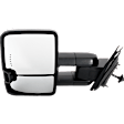 2015-2019 Chevrolet Silverado 2500 HD - Driver Side Towing Mirror, Power Adjust, Heated, Power Folding, Textured Black, In-glass Signal Light, With Memory, No Puddle Light, No Auto-Dim, No Blind Spot Feature