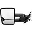 Driver Side Towing Mirror, Power Adjust, Heated, Power Folding, Chrome, In-glass Signal Light, With Memory, No Puddle Light, No Auto-Dim, No Blind Spot Feature