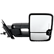 Passenger Side Towing Mirror, Power Adjust, Heated, Power Folding, Chrome, In-glass Signal Light, With Memory, No Puddle Light, No Auto-Dim, No Blind Spot Feature