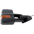 Passenger Side Towing Mirror, Power Adjust, Heated, Manual Folding, Textured Black, In-glass Signal Light, No Memory, No Puddle Light, No Auto-Dim, No Blind Spot Feature