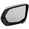 Driver Side Mirror, Power Adjust, Heated, Power Folding, Chrome, In-housing Signal Light, With Memory, With Puddle Light, No Auto-Dim, With Blind Spot Detection in Glass