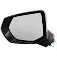 Driver Side Mirror, Power Adjust, Heated, Power Folding, Chrome, In-housing Signal Light, With Memory, With Puddle Light, No Auto-Dim, With Blind Spot Detection in Glass