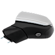 Driver Side Mirror, Power Adjust, Heated, Power Folding, Chrome, In-housing Signal Light, With Memory, With Puddle Light, No Auto-Dim, With Blind Spot Detection in Glass