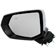 Driver Side Mirror, Power Adjust, Heated, Power Folding, Chrome, In-housing Signal Light, With Memory, With Puddle Light, No Auto-Dim, With Blind Spot Detection in Glass