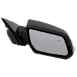 Passenger Side Mirror, Power Adjust, Heated, Manual Folding, Paintable, In-housing Signal Light, No Memory, No Puddle Light, No Auto-Dim, With Blind Spot Detection in Glass