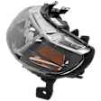 Driver and Passenger Side Projector Halogen Headlight, With bulb(s), Clear Lens, Black Interior, Sedan