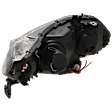Driver and Passenger Side Projector Halogen Headlight, With bulb(s), Clear Lens, Black Interior, Sedan