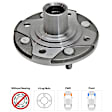 Front, Driver or Passenger Side Wheel Hub, 4 Lugs, Without Bearing, 2.2L, 4Cyl