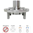 Front, Driver or Passenger Side Wheel Hub, Without Bearing, 4 x 4.5 in. Bolt Pattern, FWD