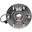 Front, Driver or Passenger Side Wheel Hub, With Bearing, With Sensor, 6 x 5.5 in. Bolt Pattern