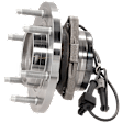 Front, Driver or Passenger Side Wheel Hub, With Bearing, With Sensor, 6 x 5.5 in. Bolt Pattern