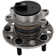 Rear, Driver or Passenger Side Wheel Hub, With Bearing, With Sensor, 5 x 4.5 in. Bolt Pattern