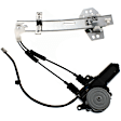 Rear, Passenger Side Power Window Regulator, With Motor