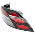 Passenger Side, Outer LED Tail Light, With bulb(s), Clear & Red Lens, Sedan, CAPA Certified