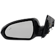 Driver Side Mirror, Power Adjust, Heated, Manual Folding, Paintable, In-housing Signal Light, No Memory, No Puddle Light, No Auto-Dim, With Blind Spot Detection in Glass